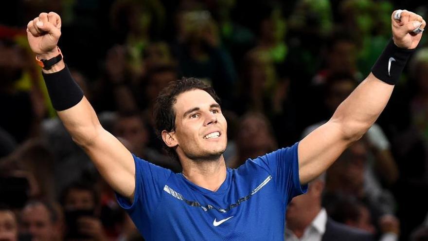 Nadal, durante el partido ante Chung.