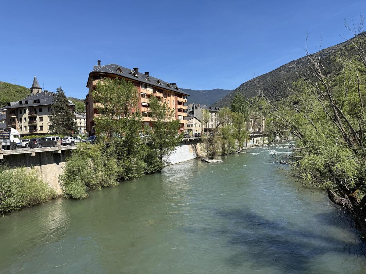 El riu Noguera Pallaresa a l'altura de Sort