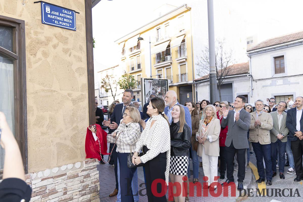 Caravaca dedica una calle a José Antonio Martínez Meca Caravaca dedica una calle a José Antonio Martínez Meca