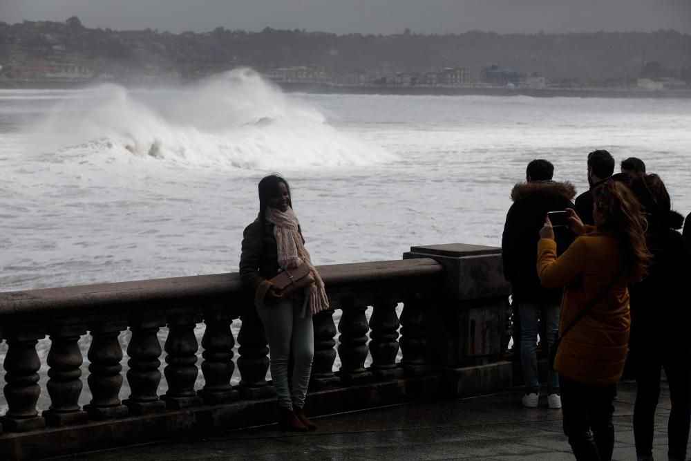 Temporal en Gijón