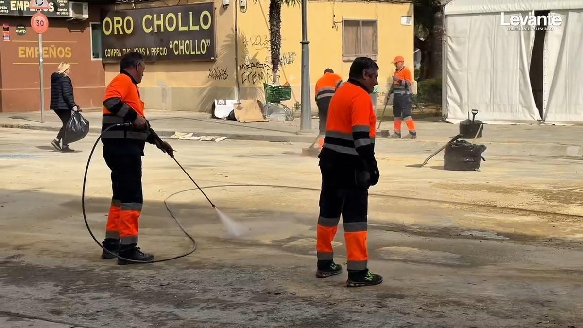 Las calles de Sagunt vuelven a la rutina postfallera