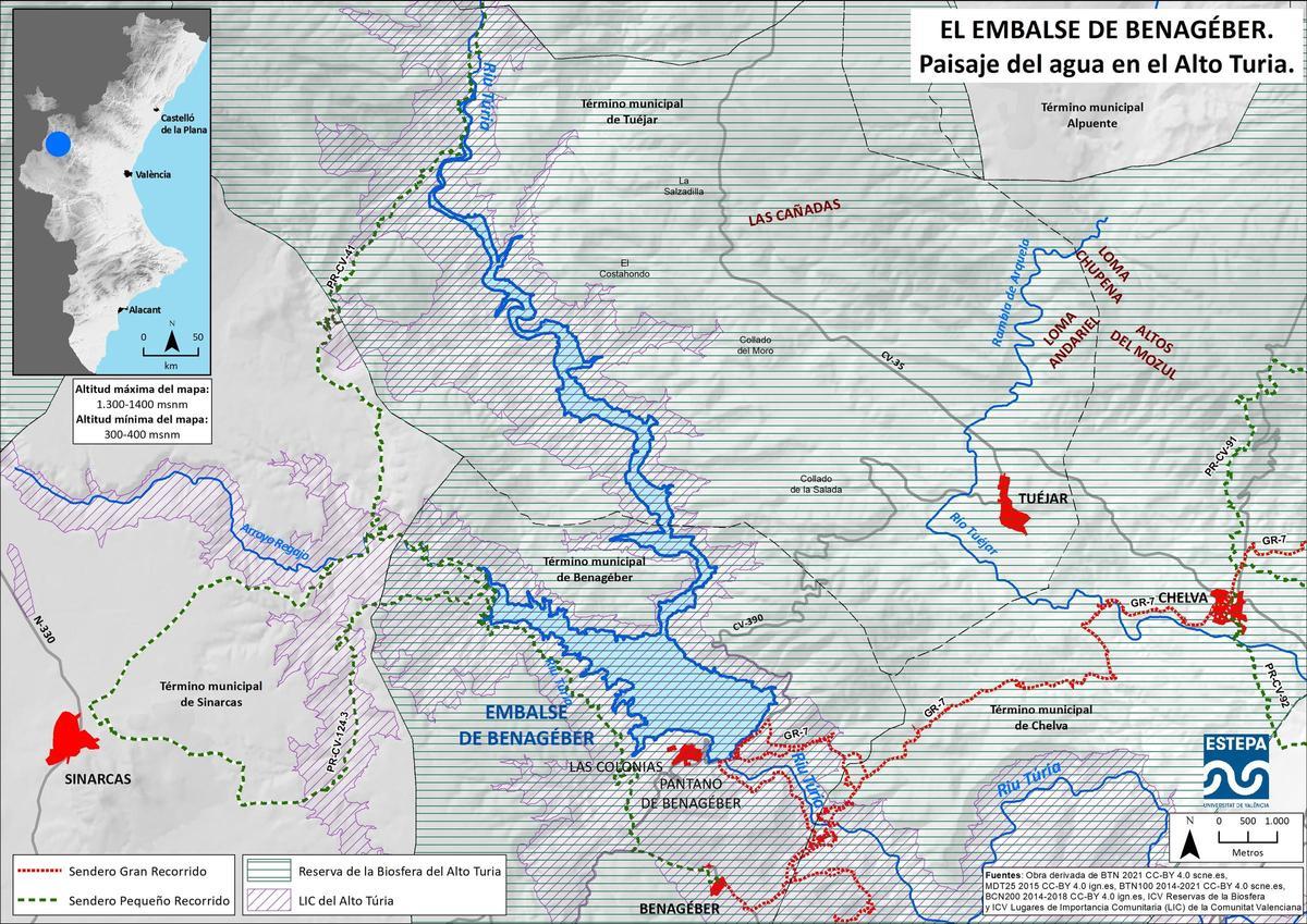 Mapa de Benagéber.