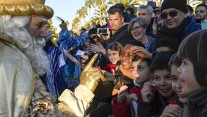 Llegada de los Reyes Magos de Oriente al Port Vell en el 2019 en Barcelona.