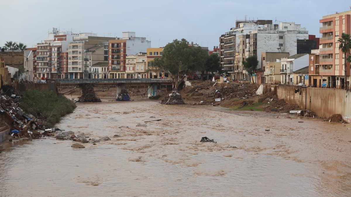 El Barranc del Poio torna a portar aigua al seu pas per Paiporta
