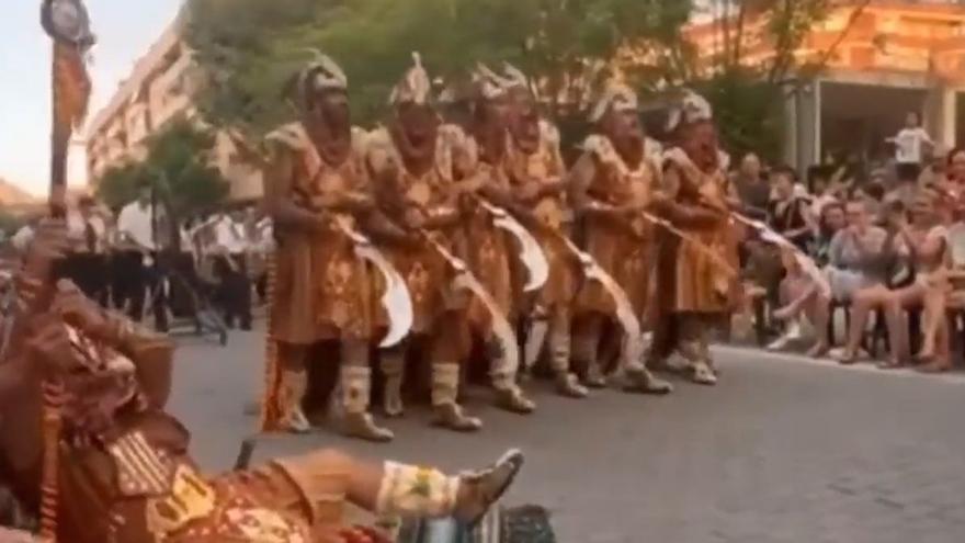 Caida en los Moros y Cristianos de Dénia