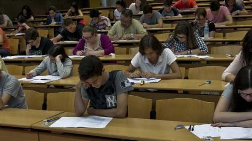 Algunos de los inscritos durante las pruebas que se han llevado a cabo en la UMH.