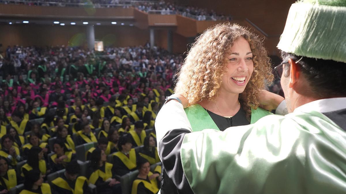Una imagen de la graduación de la UCV en el Palacio de Congresos de València.