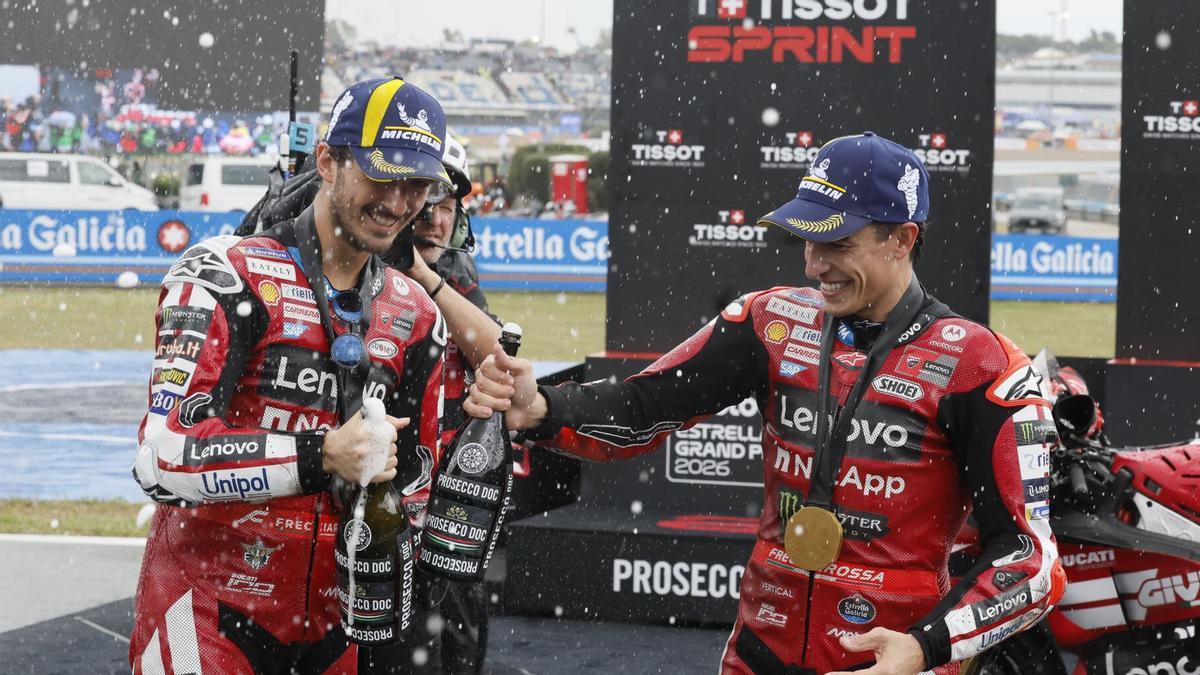 El vacile de Pecco Bagnaia a Marc Márquez: "Cómo te gusta hacer ruido..."
