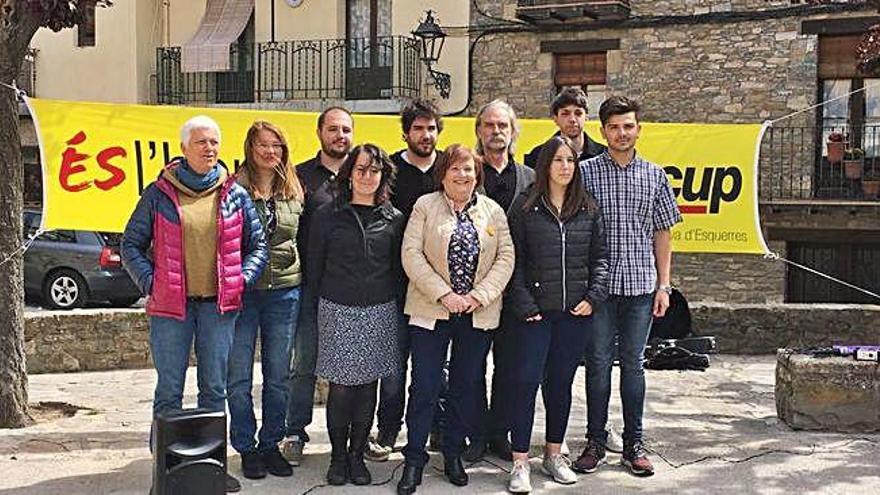 La candidatura de la CUP a Borredà, en l&#039;acte de presentació