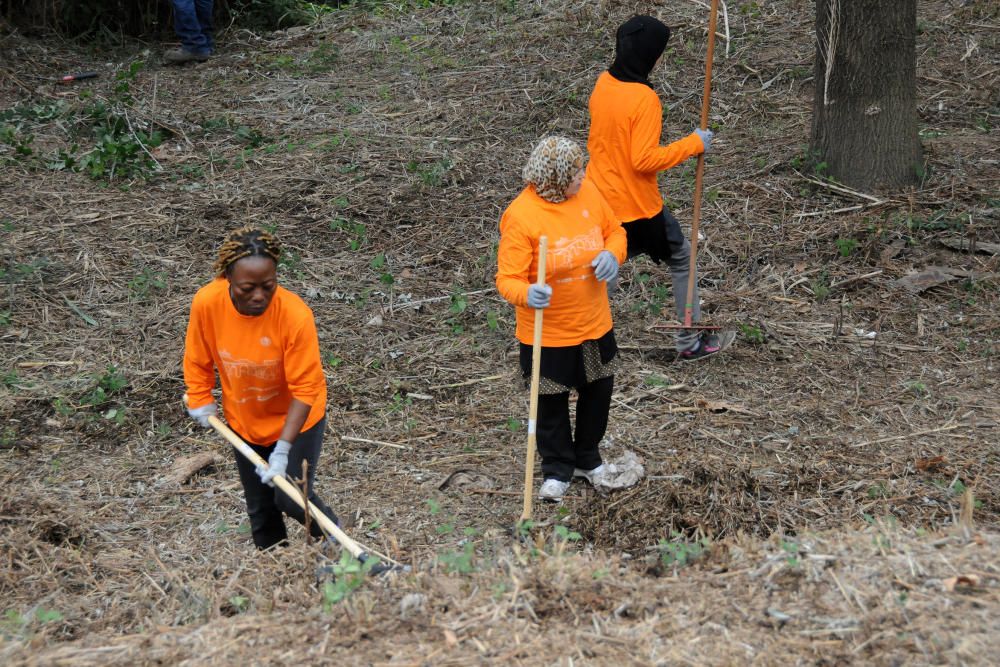 Neteja de la vora del riu Cardener a càrrec dels membres i voluntaris del projecte Invulnerables