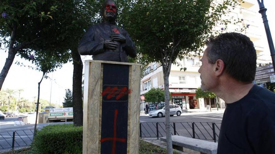 Tercer acto vandálico en seis meses contra el busto de Gómez Aguilar