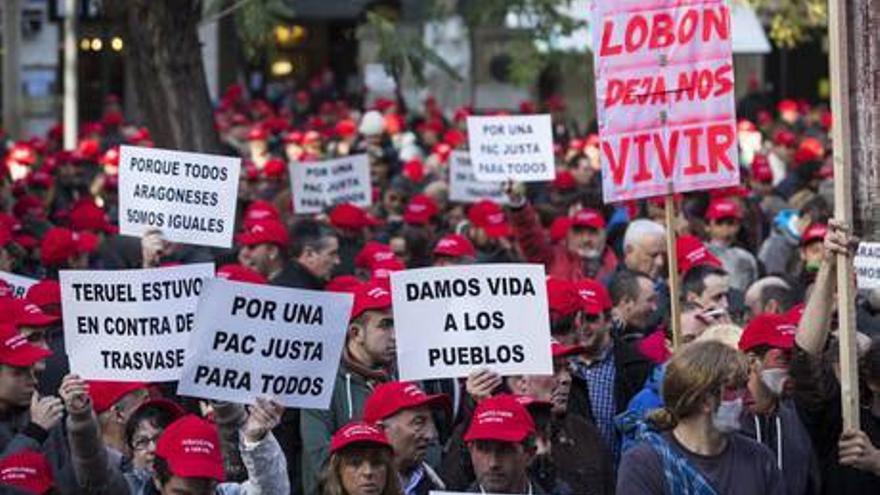 Los agricultores turolenses protestan contra el trato discriminatorio en la PAC