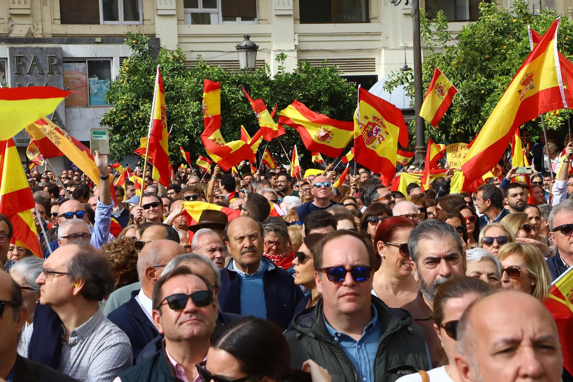 El PP de Córdoba congrega en Las Tendillas a miles de personas contra la amnistía