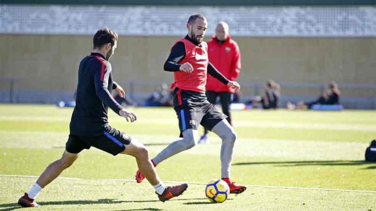 Aleix Vidal participó en el entrenamiento