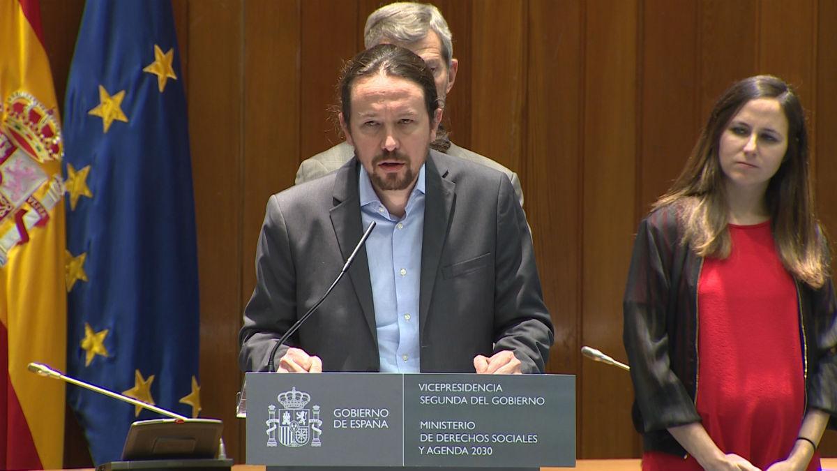 El vicepresidente del Gobierno, Pablo Iglesias.