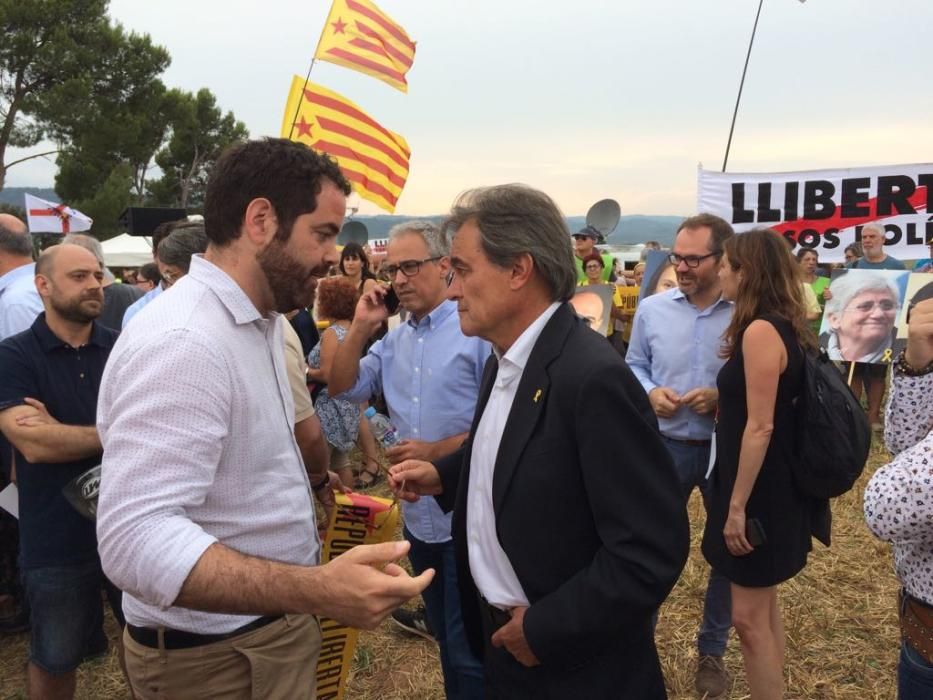 Concentració a Lledoners per l'alliberament dels independentistes presos