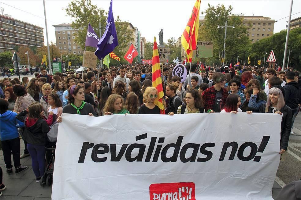 Manifestación contra la Lomce en Zaragoza