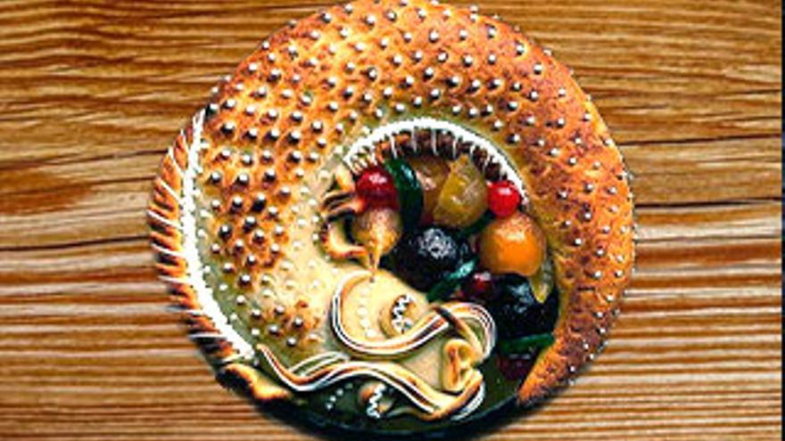 Fundación Ibercaja - La historia del postre navideño - La anguila de mazapán y frutas