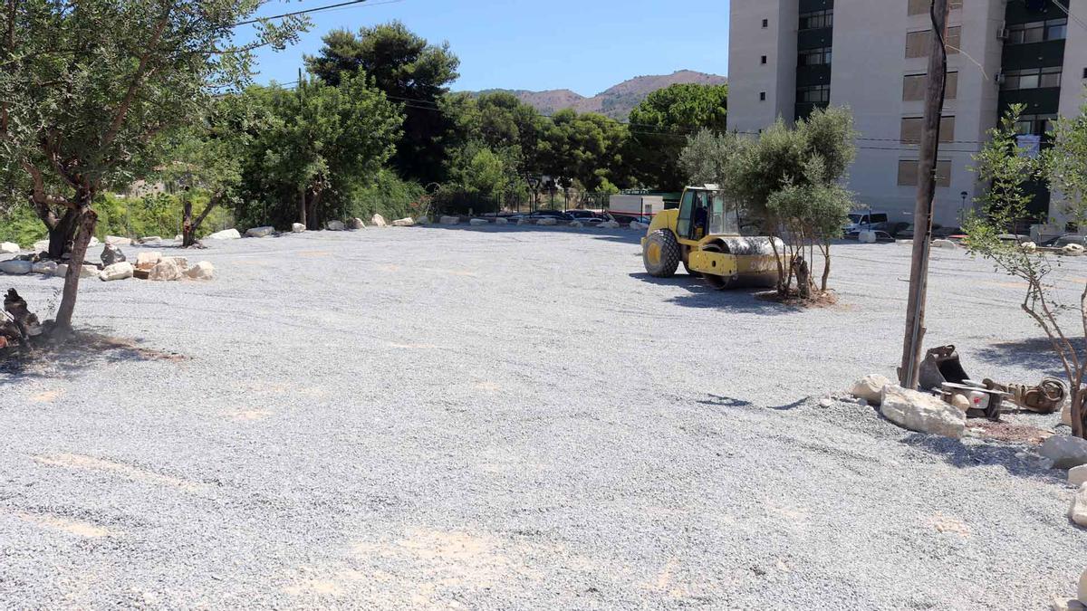 El nuevo aparcamiento en la avenida Comunidad Valenciana de Benidorm.