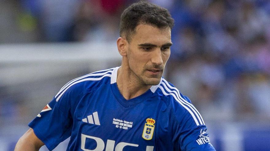 Dani Calvo, en el partido contra el Burgos. | IRMA COLLÍN