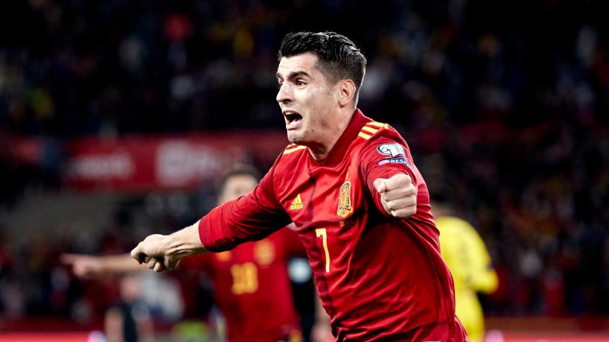 Álvaro Morata selló la clasificación de España para el Mundial de Catar 2022