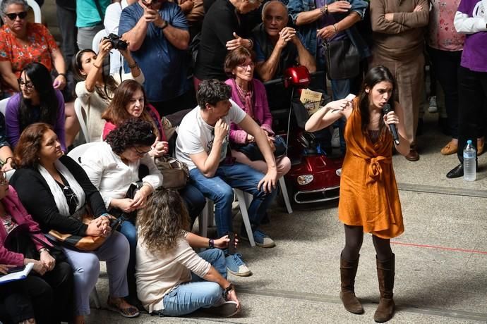 CANARIAS Y ECONOMIA. EDIFICIO MILLER. LAS PALMAS DE GRAN CANARIA. Mitin dePodemos con Irene Montero en el Edificio Elder del Parque Santa Catalina  | 31/03/2019 | Fotógrafo: Juan Carlos Castro