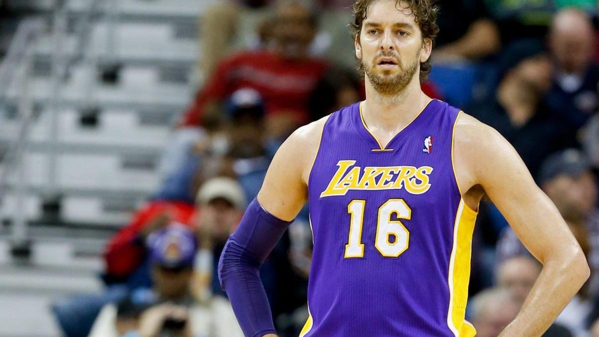 Pau Gasol jugó en los Lakers entre 2008 y 2014