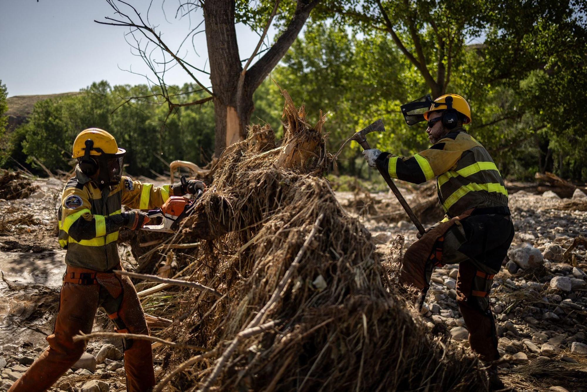 En imágenes | Azuara se recupera una semana después de las tormentas
