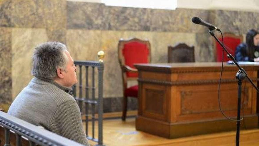 El parricida de Oza, el martes, en el Tribunal Superior de Galicia.