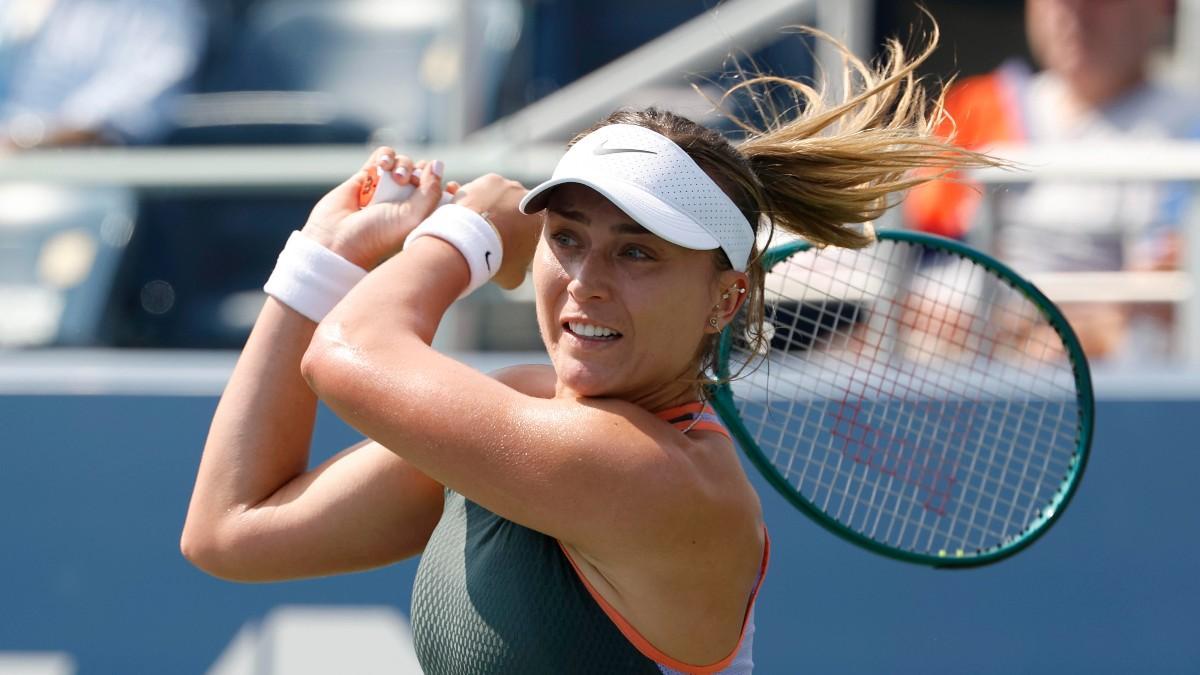 Paula Badosa, durante su debut en el US Open 2024