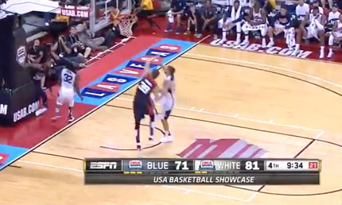 Lesión de Paul George tras impactar con el soporte de la canasta