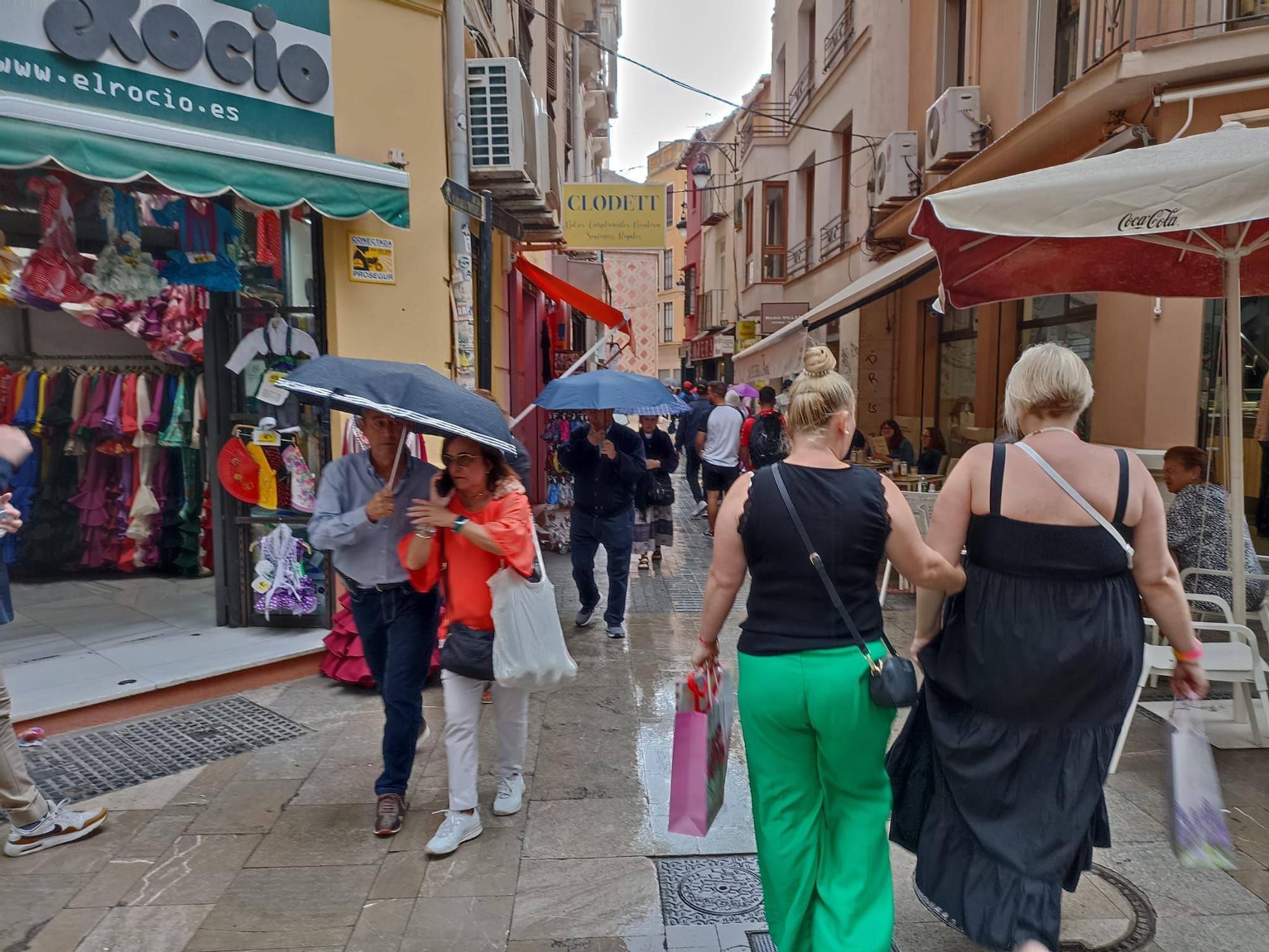Llueve en Málaga, en alerta amarilla por tormenta