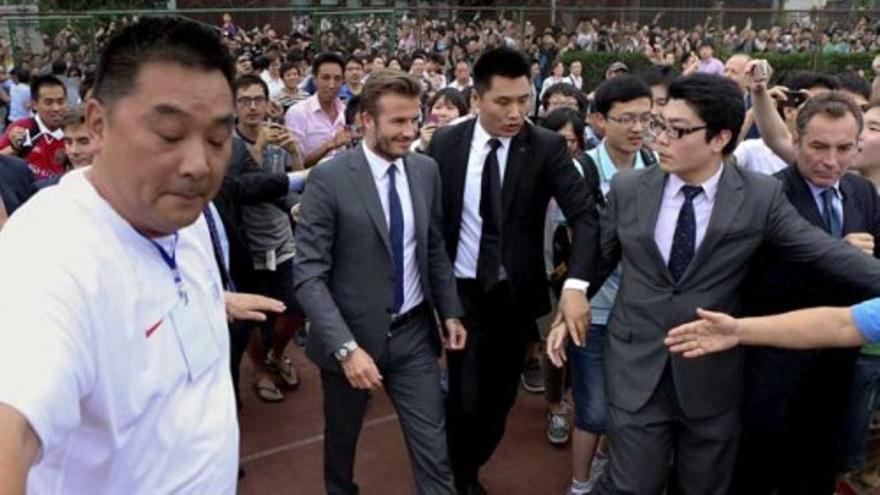 David Beckham habla tras la avalancha en Shangai