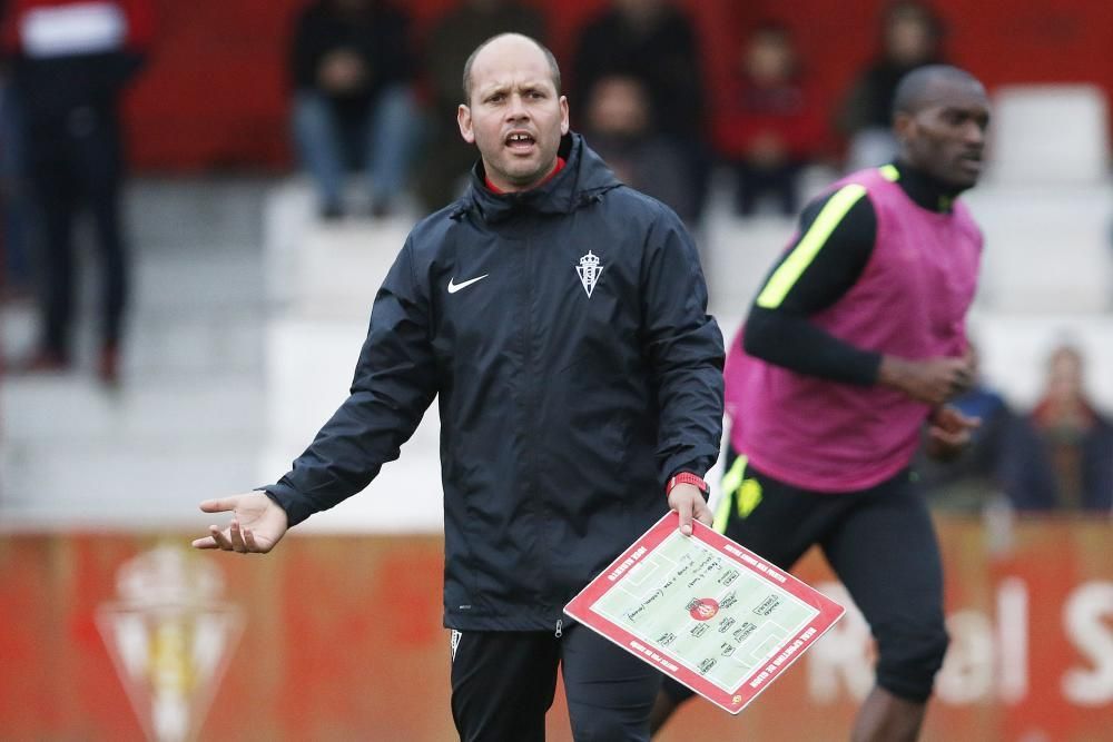 Primer entrenamiento de José Alberto como entrenador del Sporting