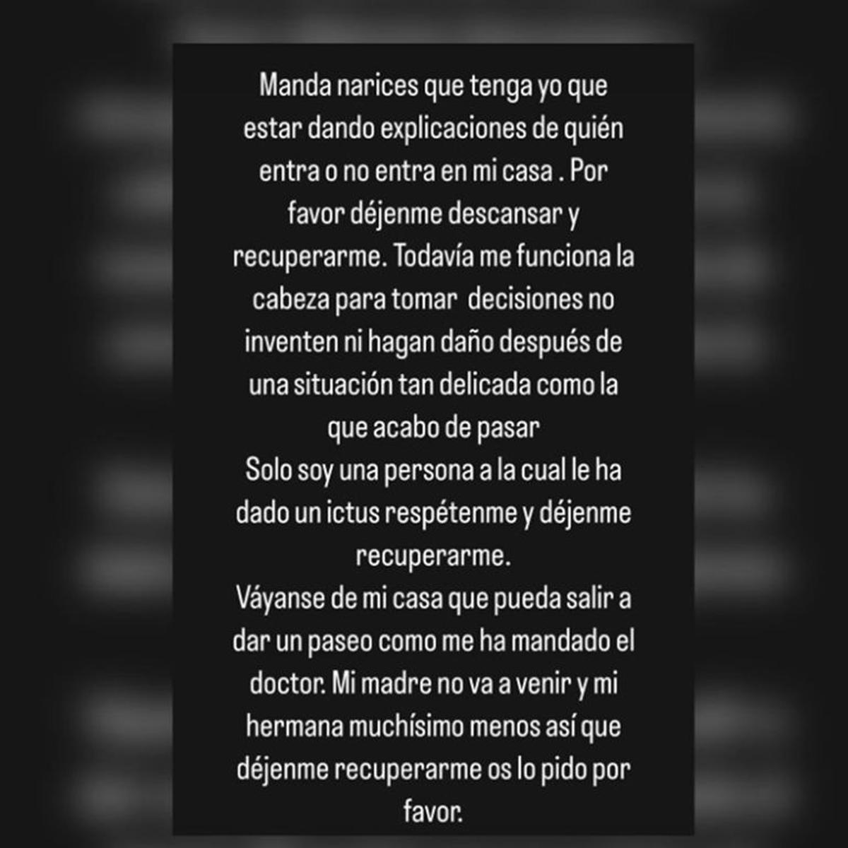 El mensaje de Kiko Rivera en Instagram.