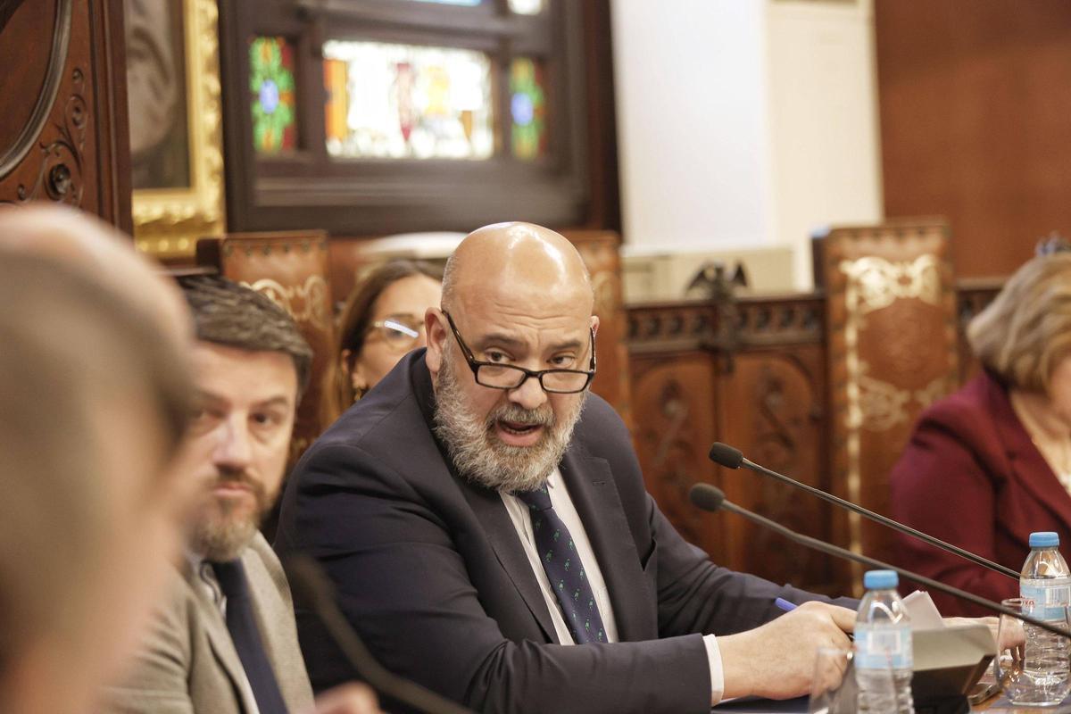 Jaime Martínez, durante el pleno del jueves.