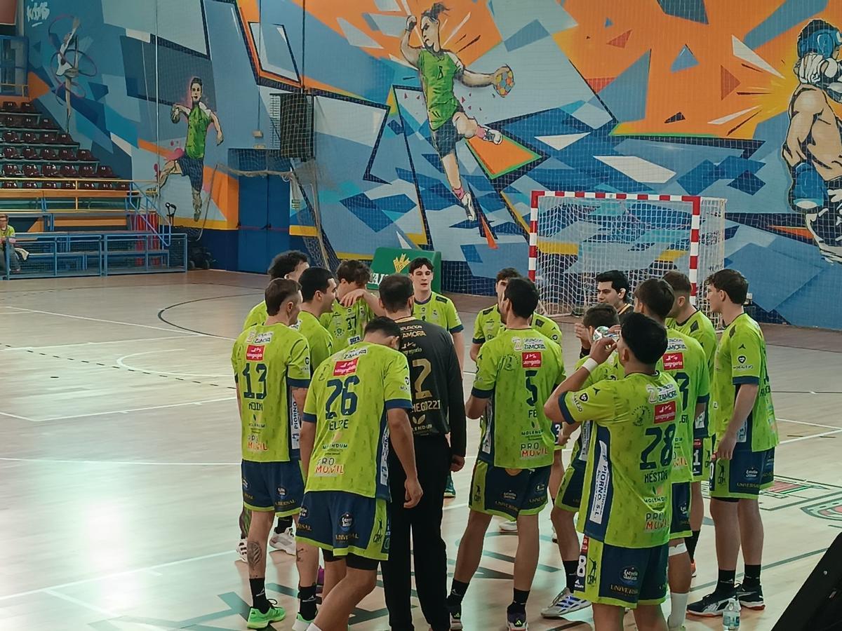 El BM Caja Rural Zamora, en el partido del domingo.