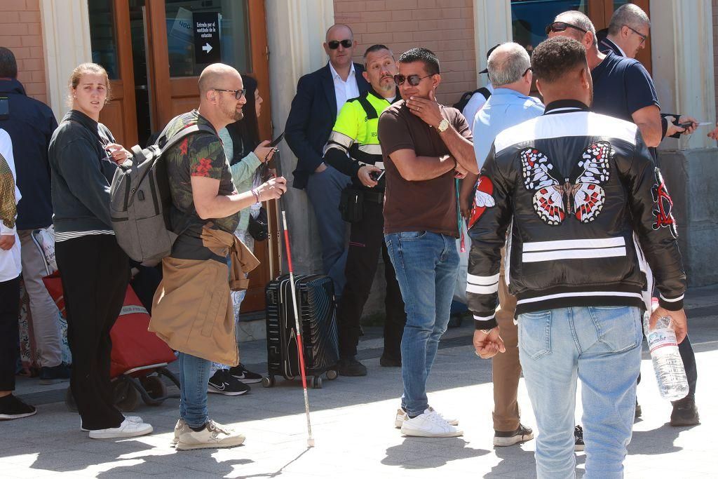 El caos que dejó el apagón eléctrico este lunes por las calles de Murcia, en imágenes