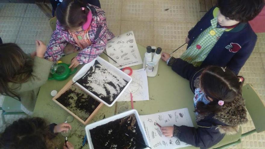 Un taller sobre el compostaje en un colegio de Moaña