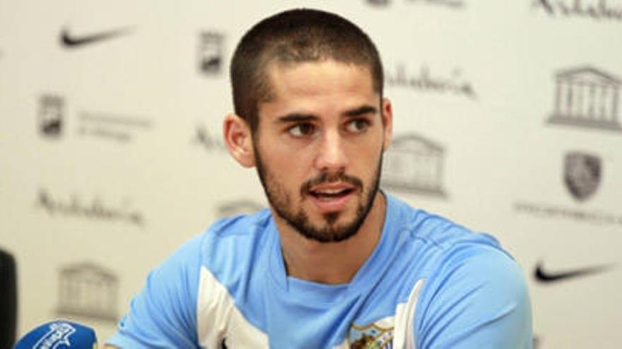 Isco, ayer en rueda de prensa.