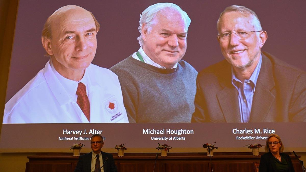 Los descubridores de la hepatitis C, premio Nobel de Medicina.