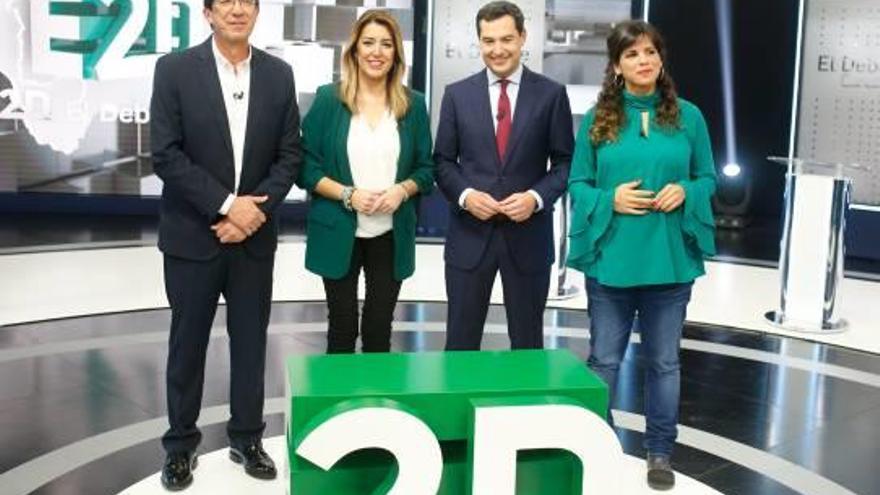 Els quatre candidats a les eleccions, al debat de Canal Sur