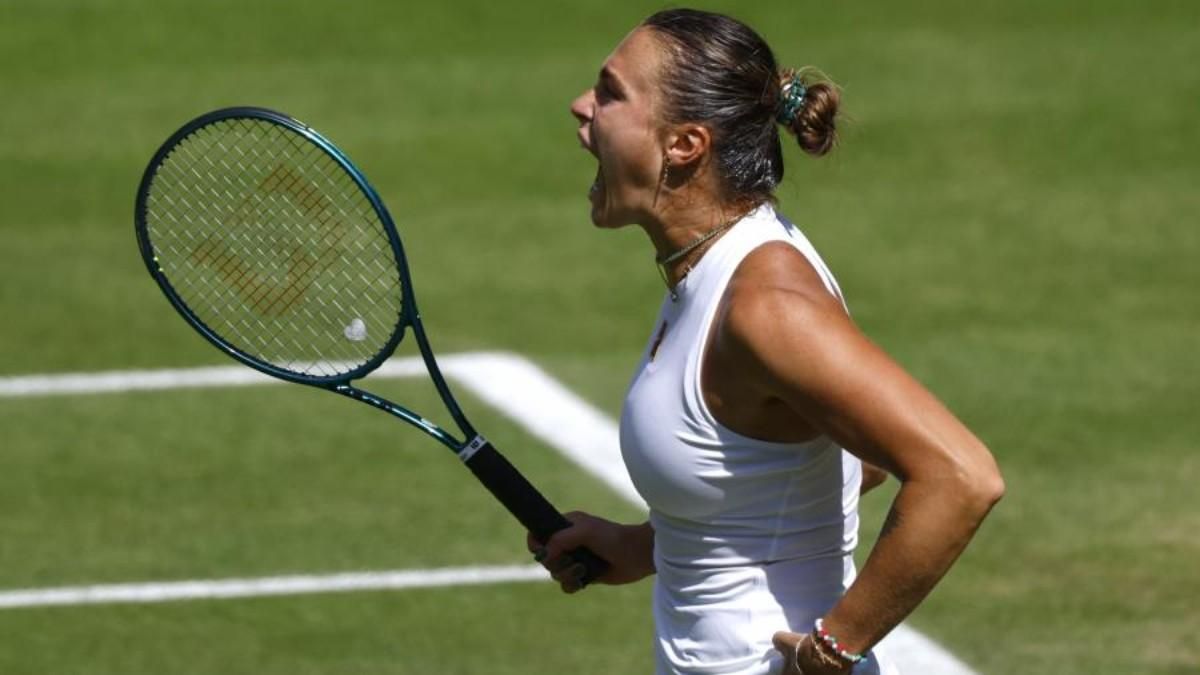 Aryna Sabalenka, durante el partido