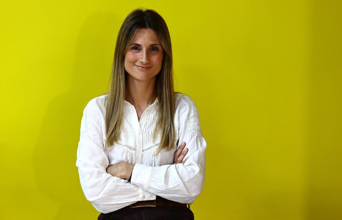 Alejandra Ruiz, portavoz de Ryanair en España, este miércoles en Zaragoza.