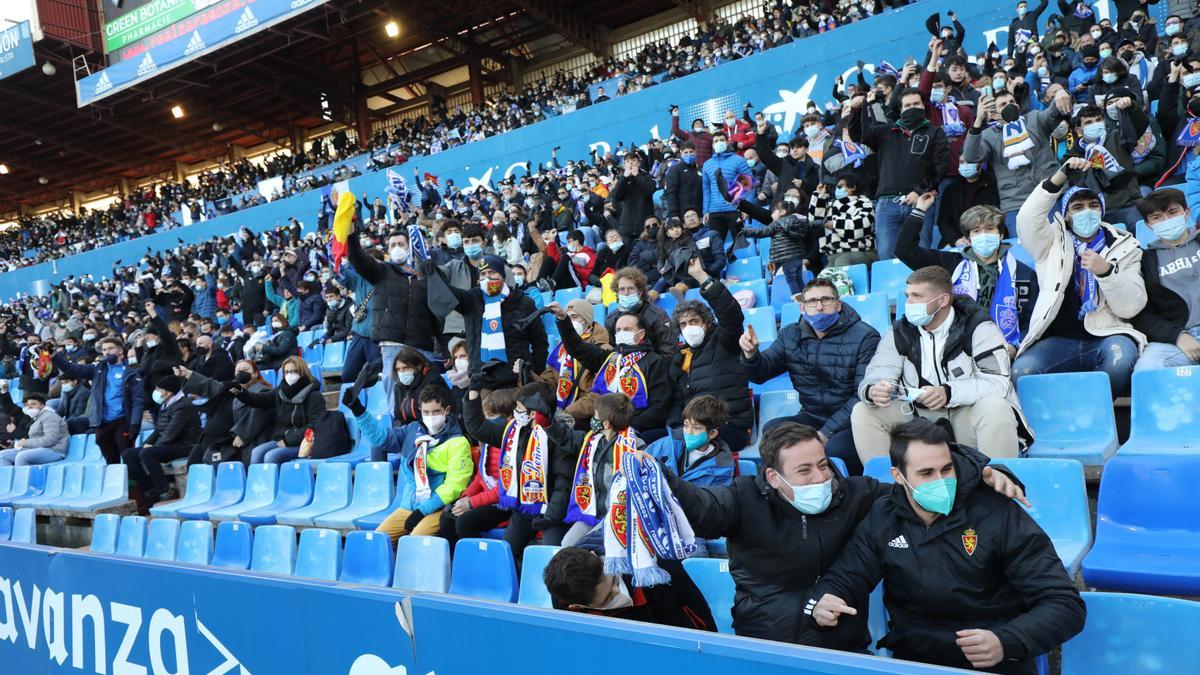 La afición de La Romareda durante el encuentro del pasado fin de semana ante el Valladolid.