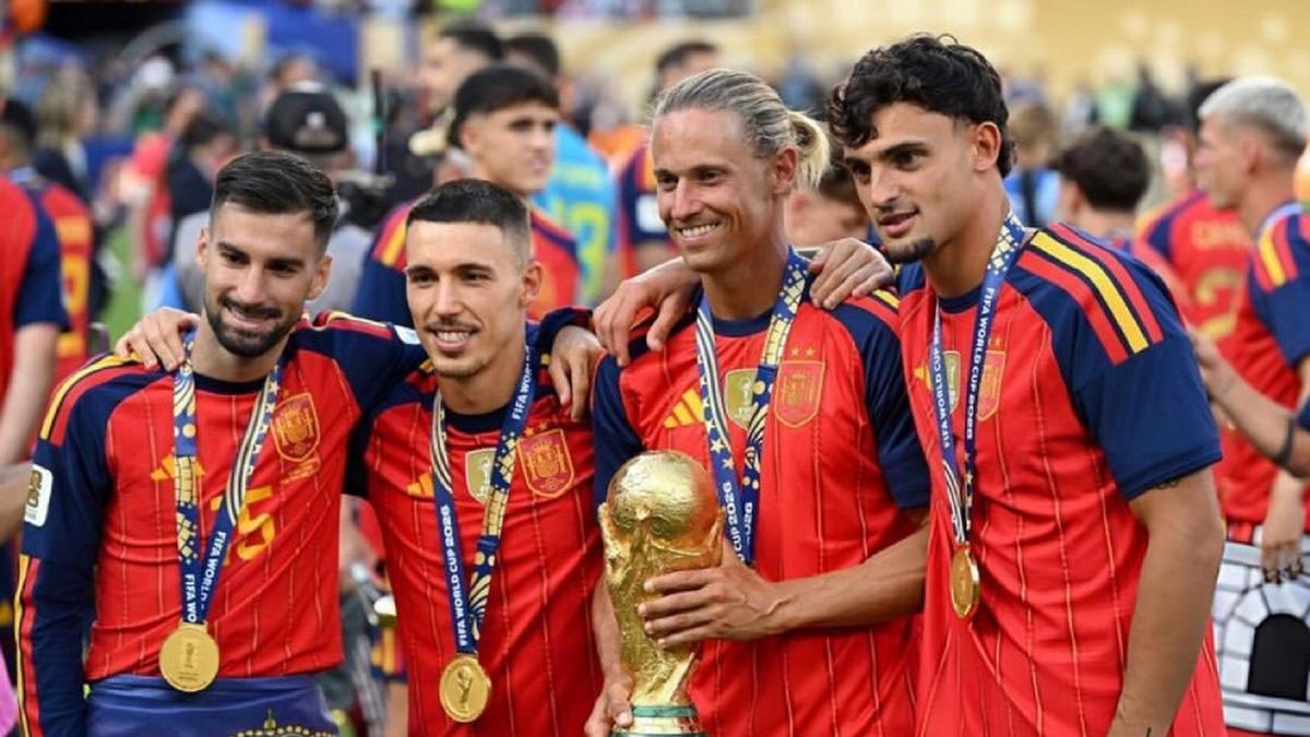 Baena, Grimaldo, Llorente y Pubill, jugadores del Atlético, son campeones del mundo.