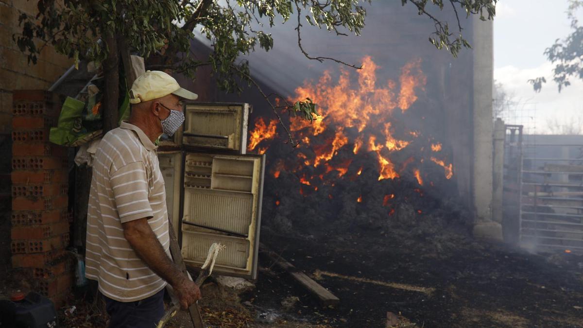 Imágenes del incendio originado en Lober de Aliste.