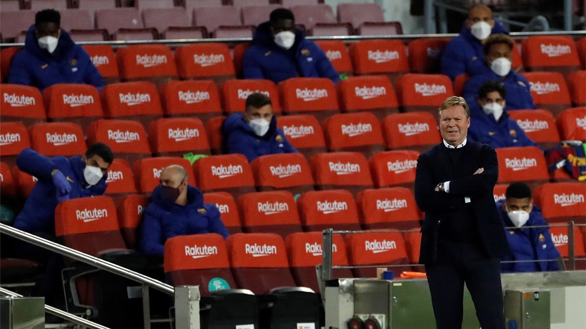 Ronald Koeman, durante el Barça-Valladolid