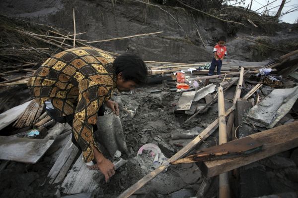 Los efectos del volcán Merapi