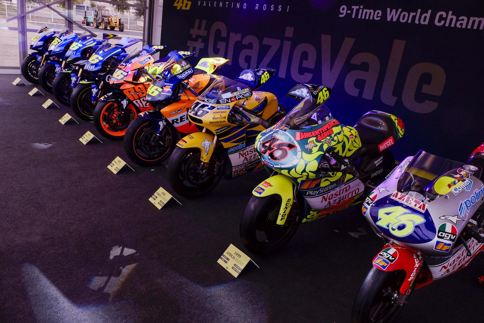 Las motos con las que triunfó Valentino rossi